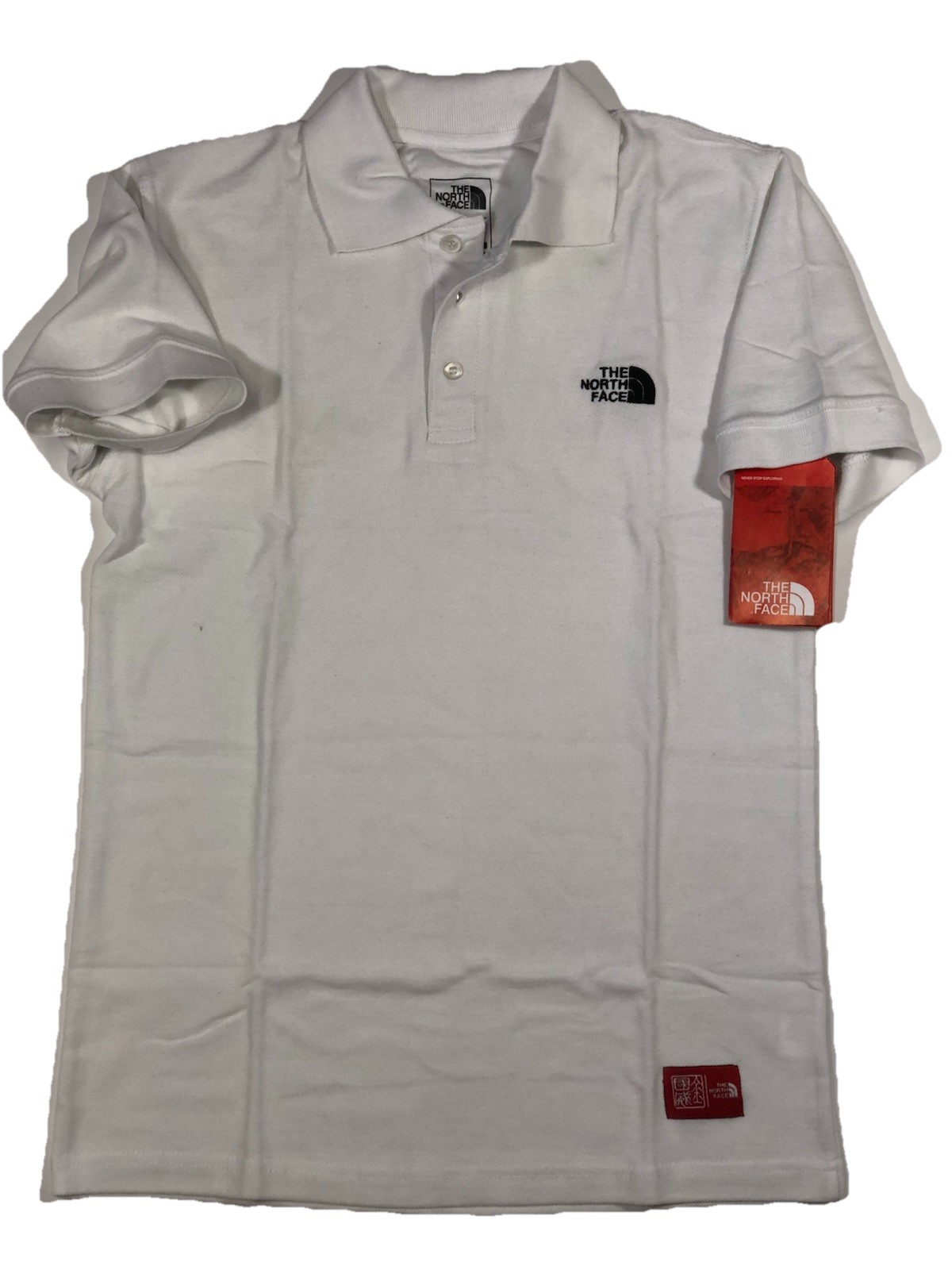 The North Face Polo Shirt Short Sleeve Mens medium White Golf