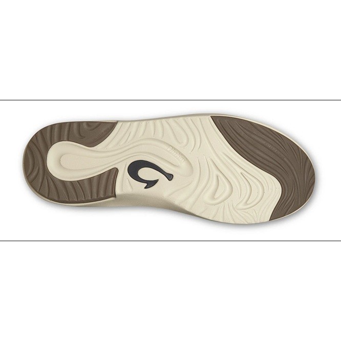 OluKai Kalia Slip On Mens 11 Dark Wood Shoes 10453-6363 Boat Nubuck Leather