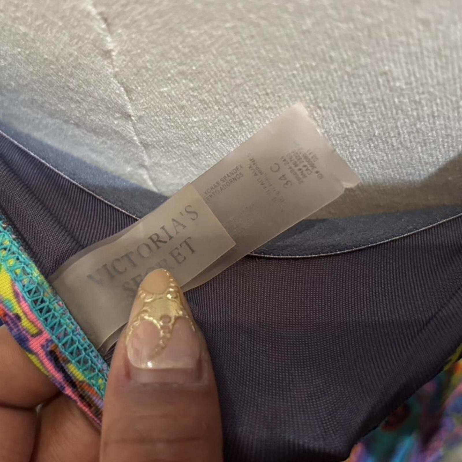 Victoria’s Secret Paisley Halter Tankini Swim Top 34C Y2K