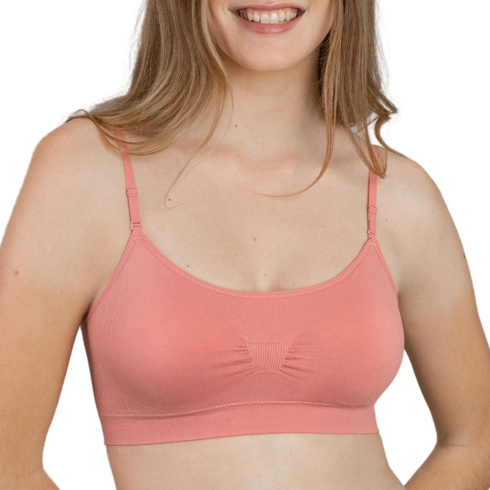 Women’s Seamless T-Shirt Bra Wireless Padded Bralette, No Underwire Everyday Bra