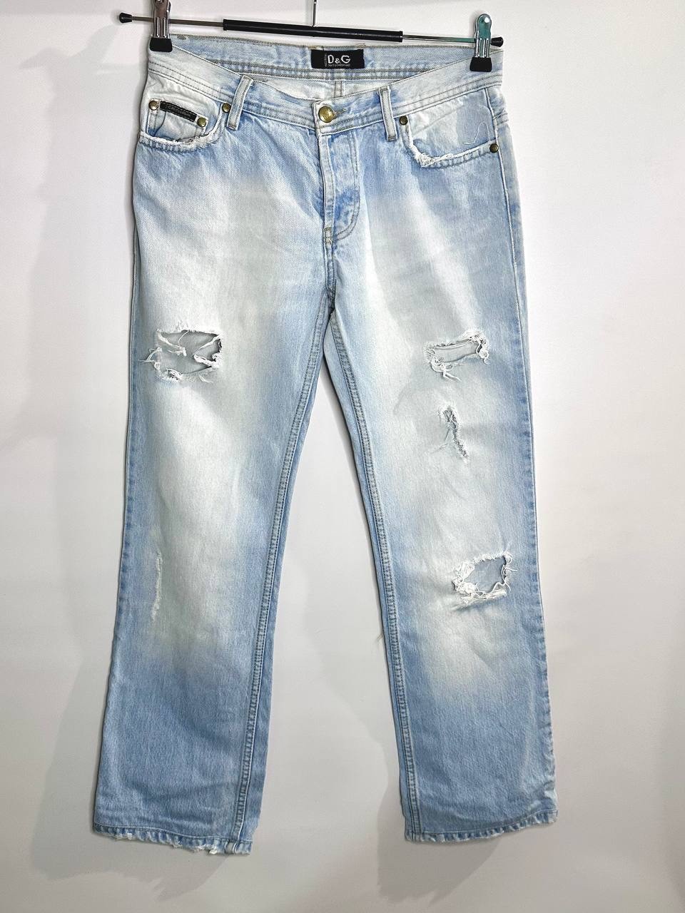 Vintage D&G Dolce Gabbana Ripped Destroyed Jeans Grunge Cult Denim Itierre 28