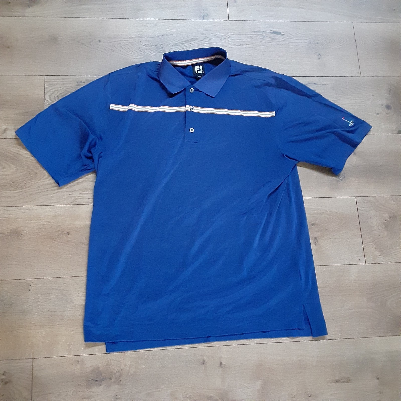 Foot Joy FJ Golf Polo Performance Shirt Men’s XL Blue Short Sleeve