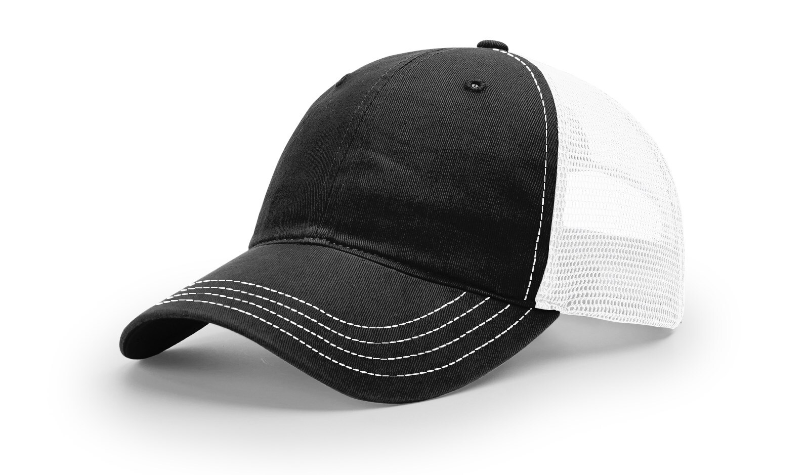Richardson 111 Garment Washed Trucker Hat Unstructured Mesh Back Relaxed OSFM
