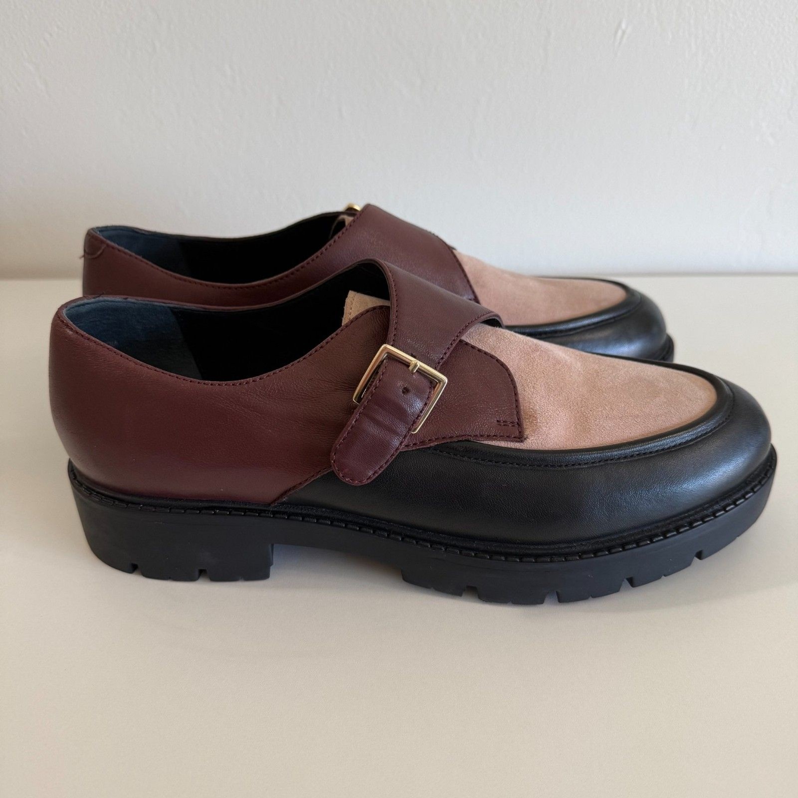 New Seychelles Catch Me Loafers in Burgundy & Blush Size 10