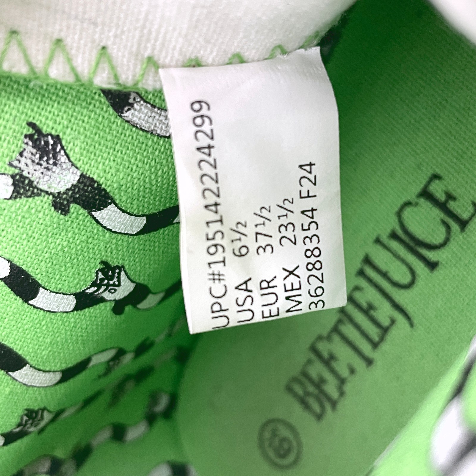 Beetlejuice GroundUp High Top Sneakers Shoes Women’s It’s Show Time Sz 6 1/2
