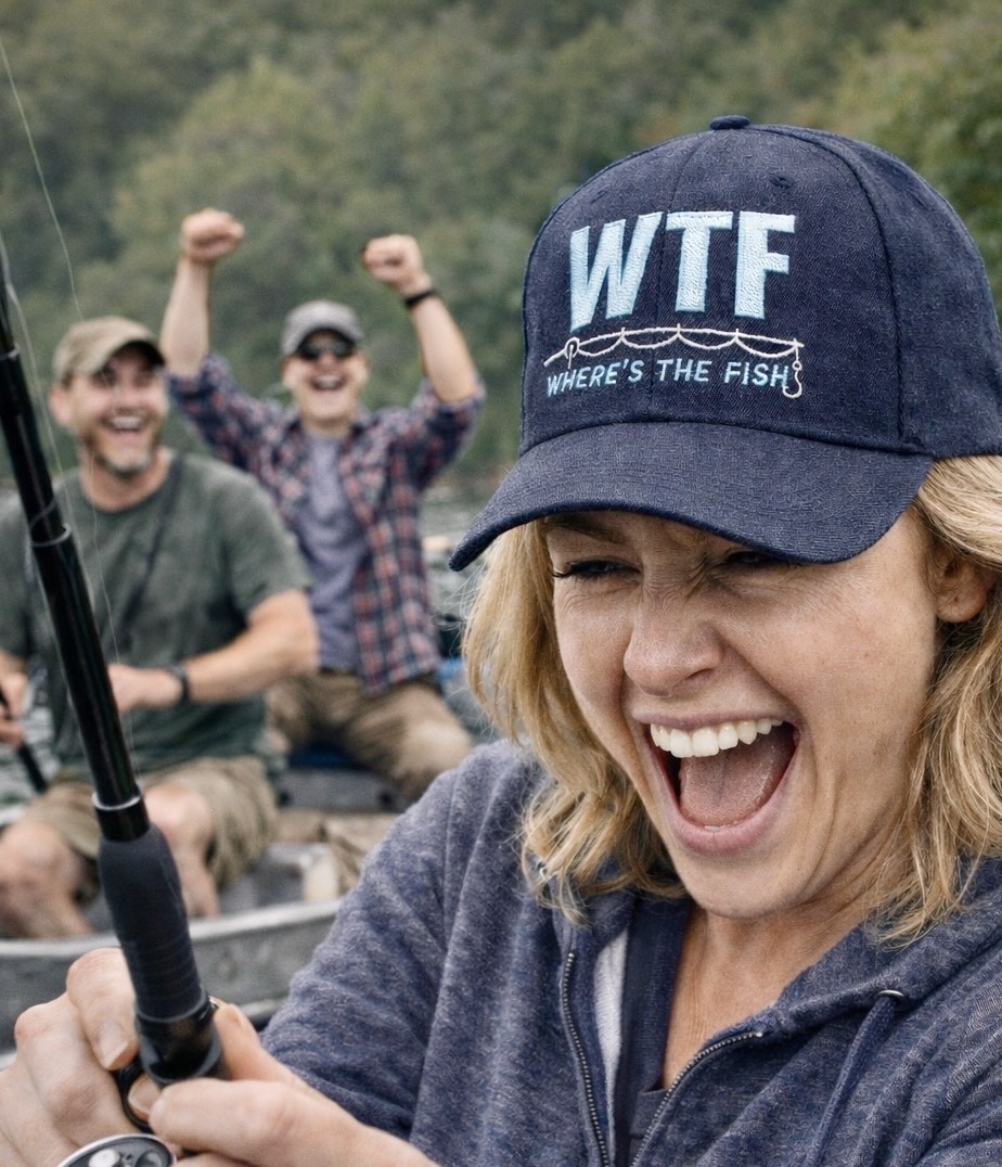 WTF Wheres The Fish Hat Funny Sarcastic Fishing Graphic Novelty Cap