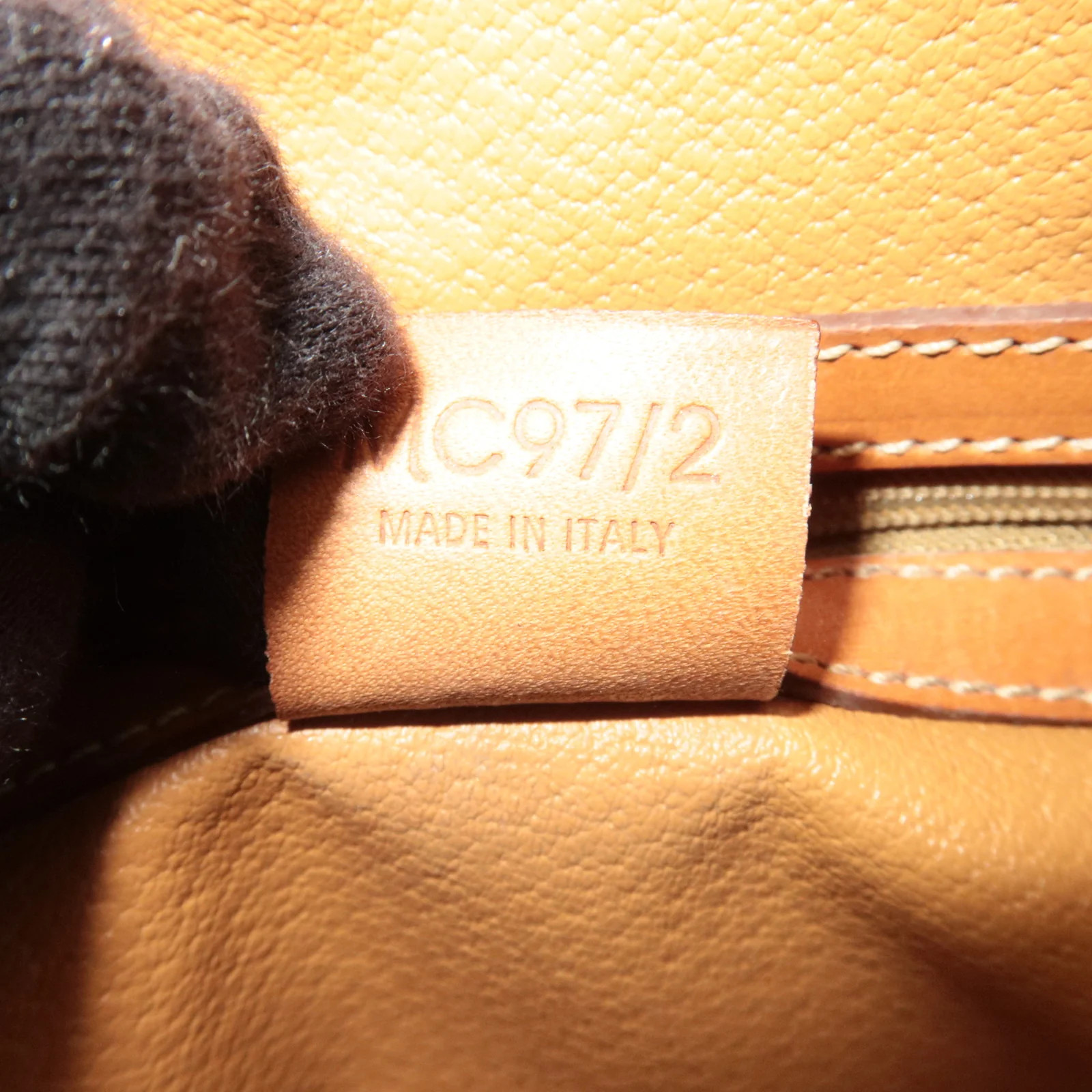 CELINE Macadam PVC Leather Handbag Brown Authentic