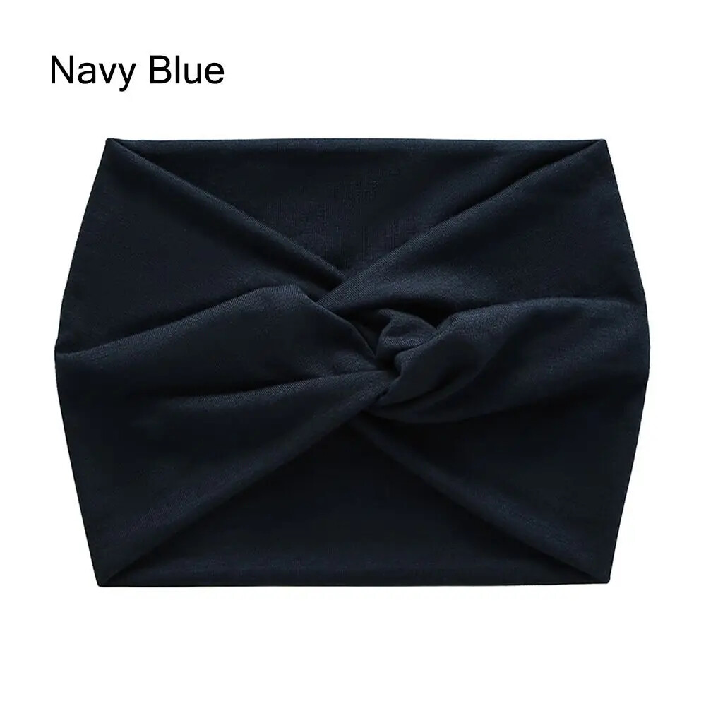 Twisted Hair Wrap Yoga Headband Stretchable Turban Hairband Fashion Solid Color