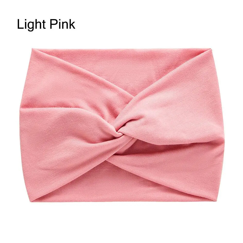 Twisted Hair Wrap Yoga Headband Stretchable Turban Hairband Fashion Solid Color