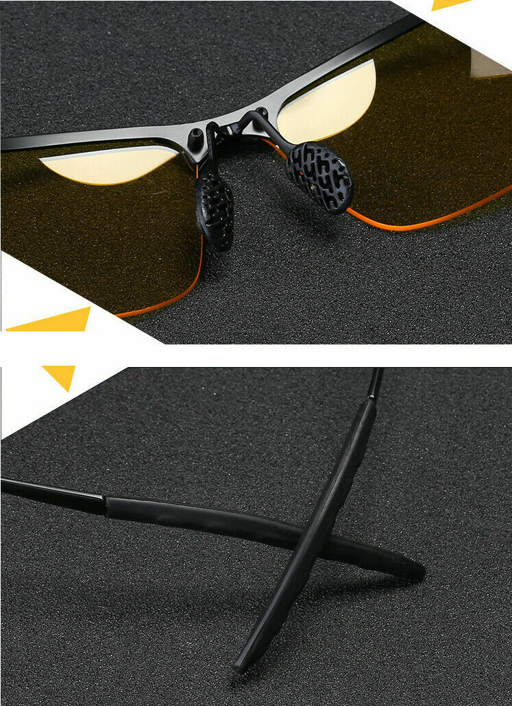 HD Polarized Day & Night Vision glasses Unisex Driving Sports Aviator sunglasses