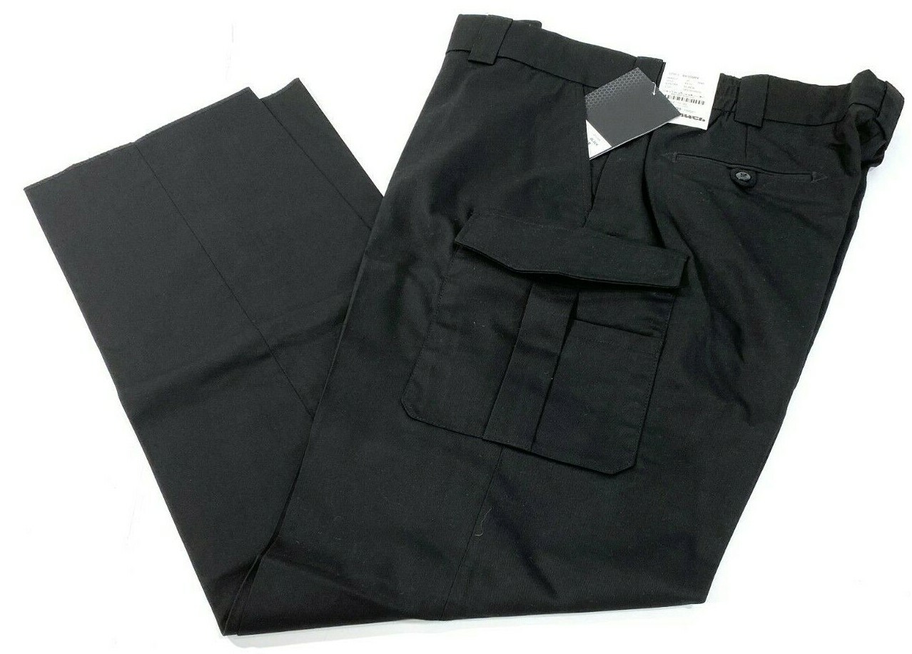 NEW BLAUER WOMENS 8810WX SIDE POCKET COTTON BLEND PANTS BLACK 8×35 UNHEMMED