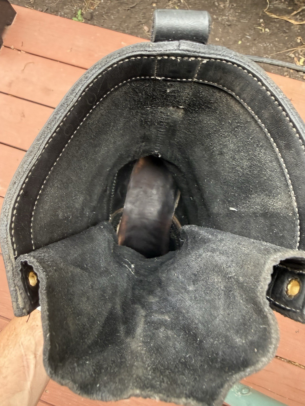 White’s Smoke Jumper Logger Boots –Size 7E –Black Leather –Vibram Sole –USA Made