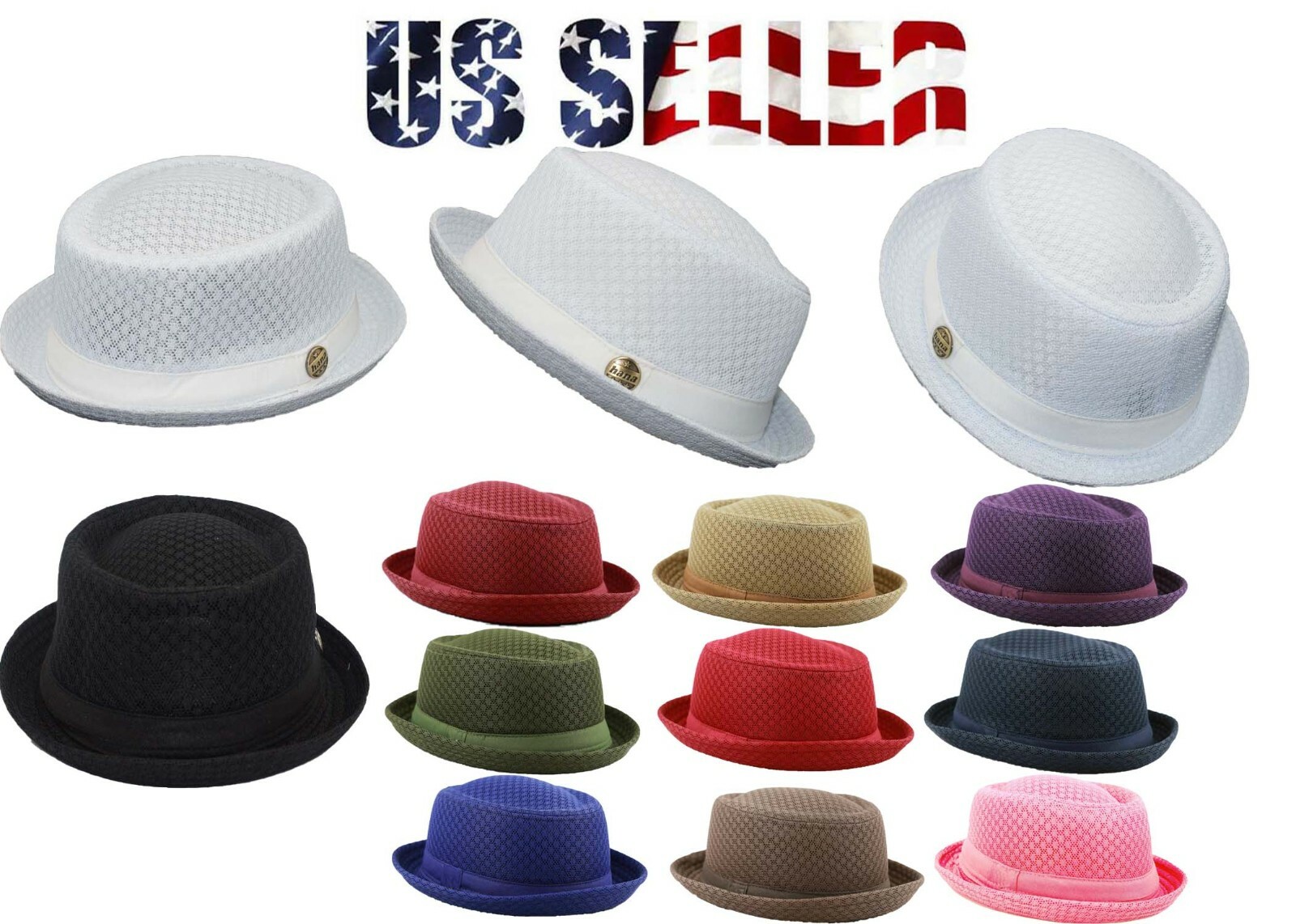 Fedora Porkpie Mesh Fedora Light Weight Classic Soft Cool Summer Mesh Porkpie