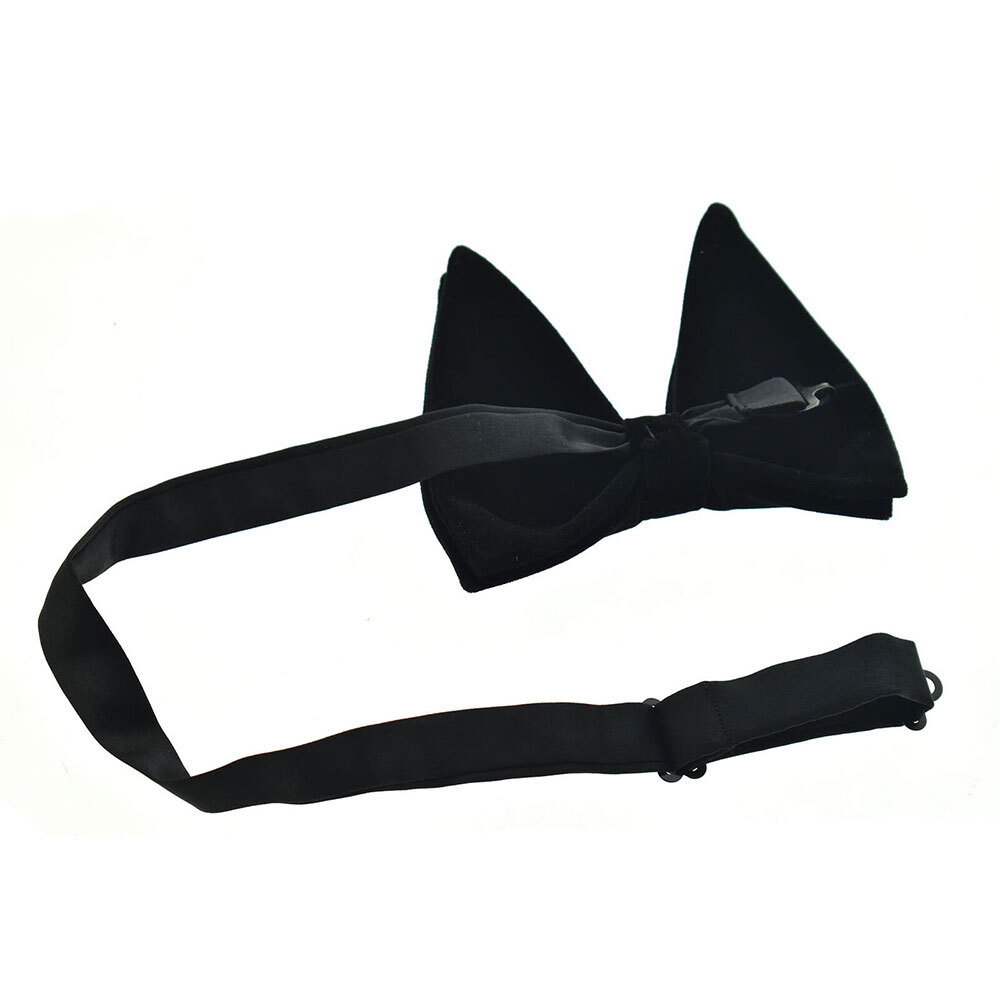 Men Oversize Velvet Bow Tie Big Bowtie Pre-Tied Wedding Party Ties Bowknots