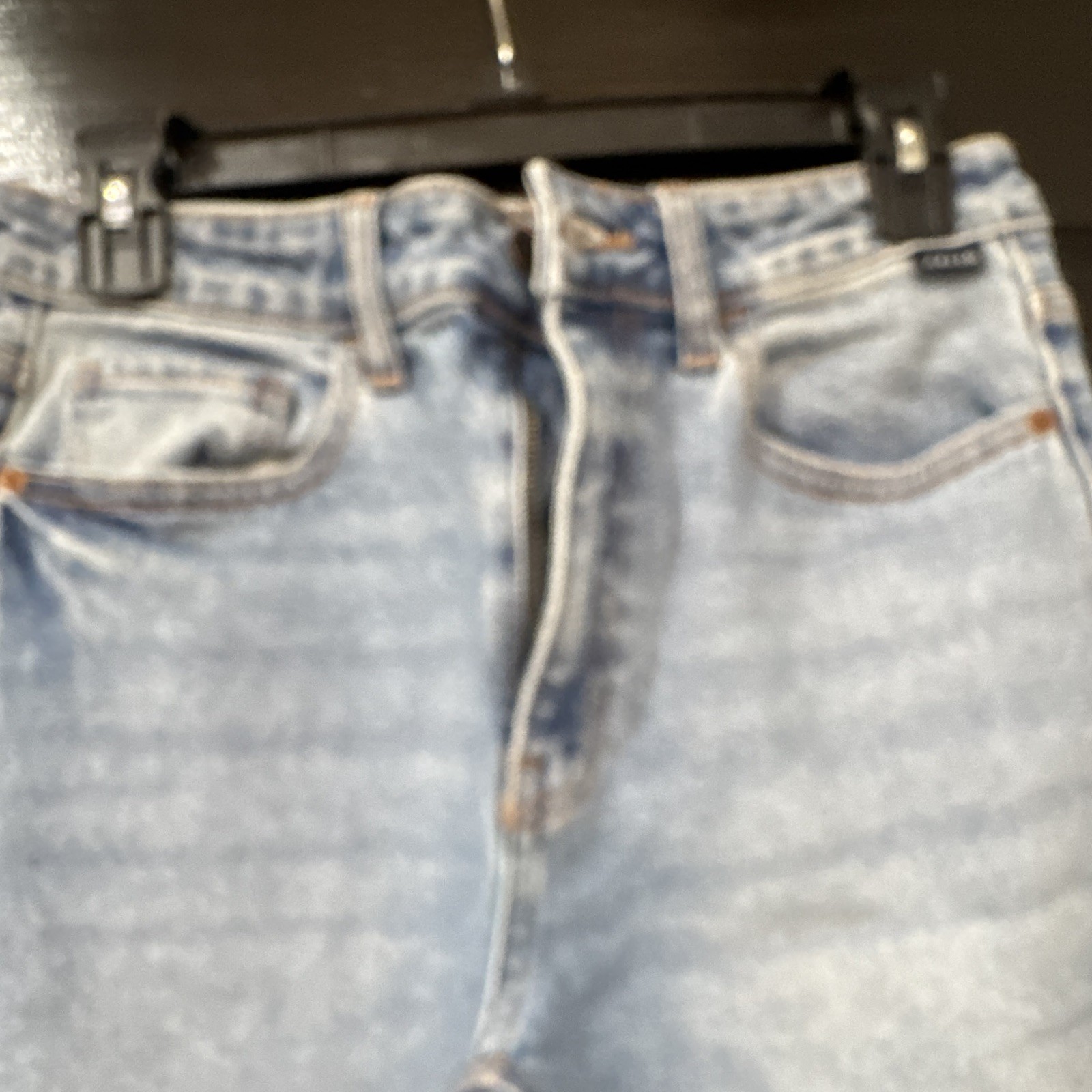 Cello Girls Size 7 Blue Light Wash Slim Skinny Denim Jeans Button Zip