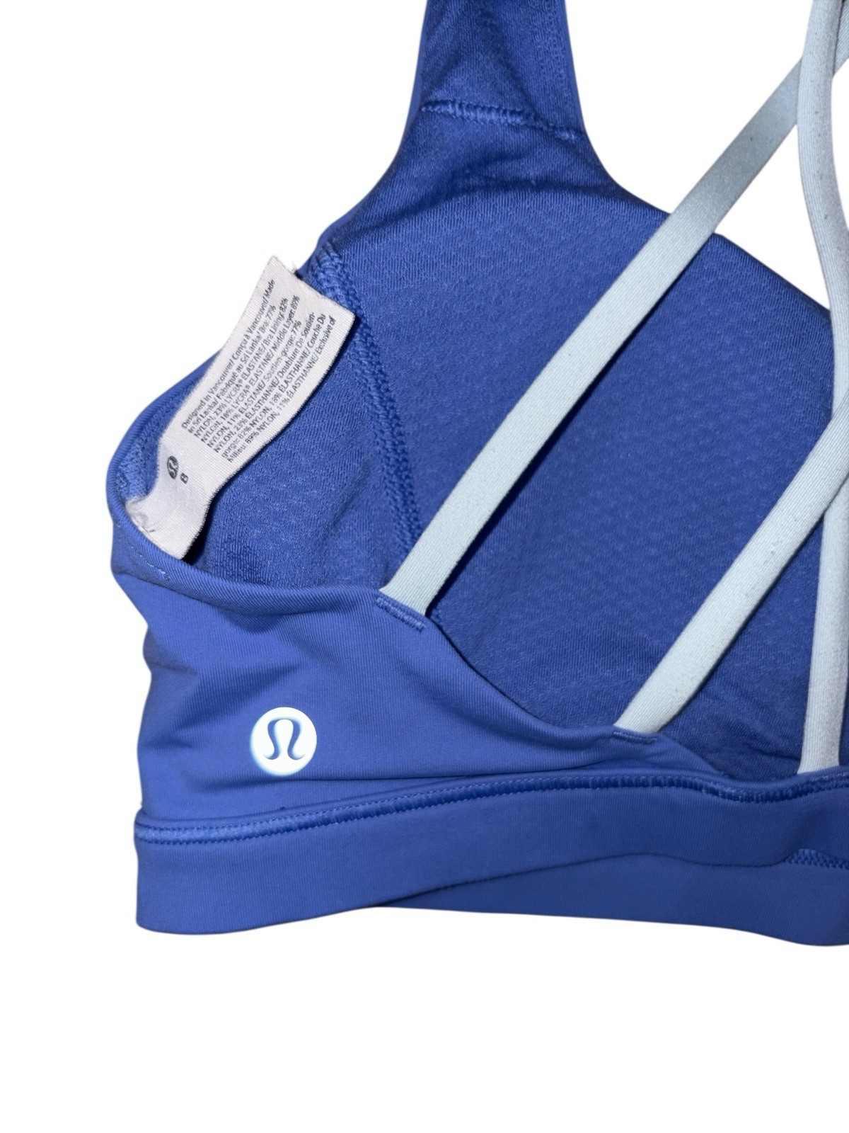 Lululemon Athletica Free To Be Tranquil Bra Blue Size 8
