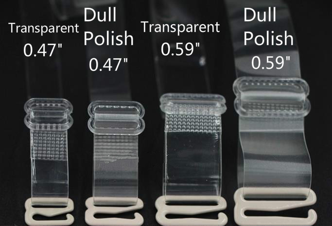 One Pair of Transparent Clear / Dull Polish Invisible Adjustable Bra straps