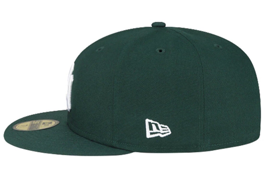 New York Yankees MLB New Era 59FIFTY Fitted Cap HAT 5950 DARK GREEN RETRO OG NEW