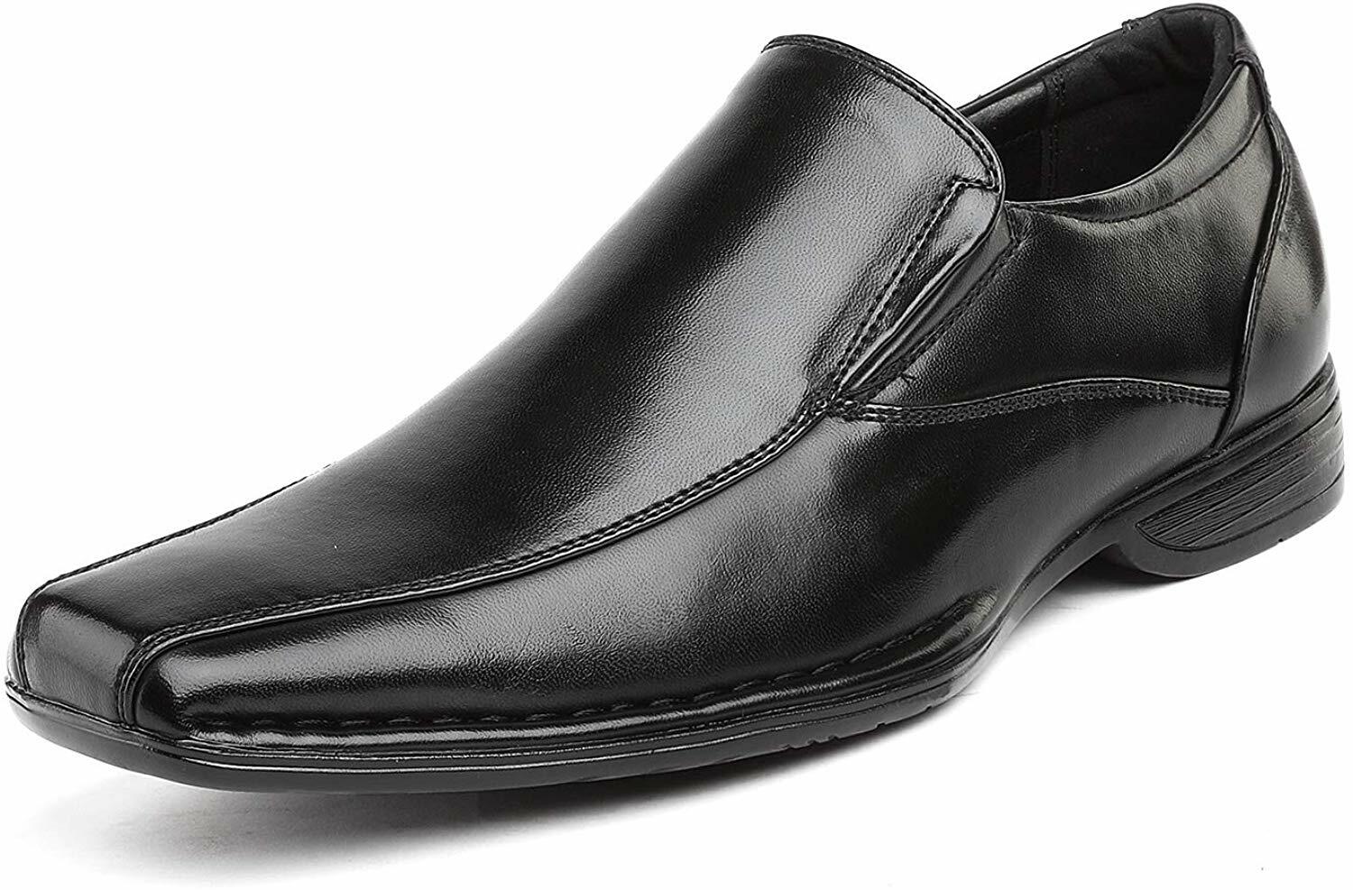 Men’s Oxford Shoes Square Toe Loafers Formal Slip On Dress Shoes