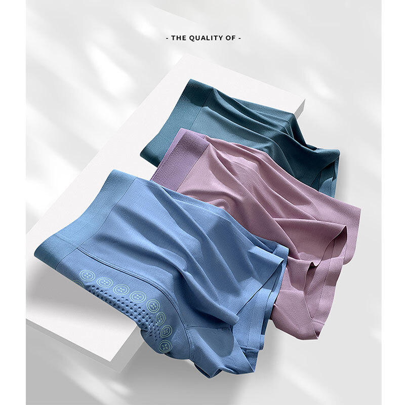 5/6 Pack Men Boxer Briefs Pouch Ice Silk Anti Chafing Underwear Shorts Trunks