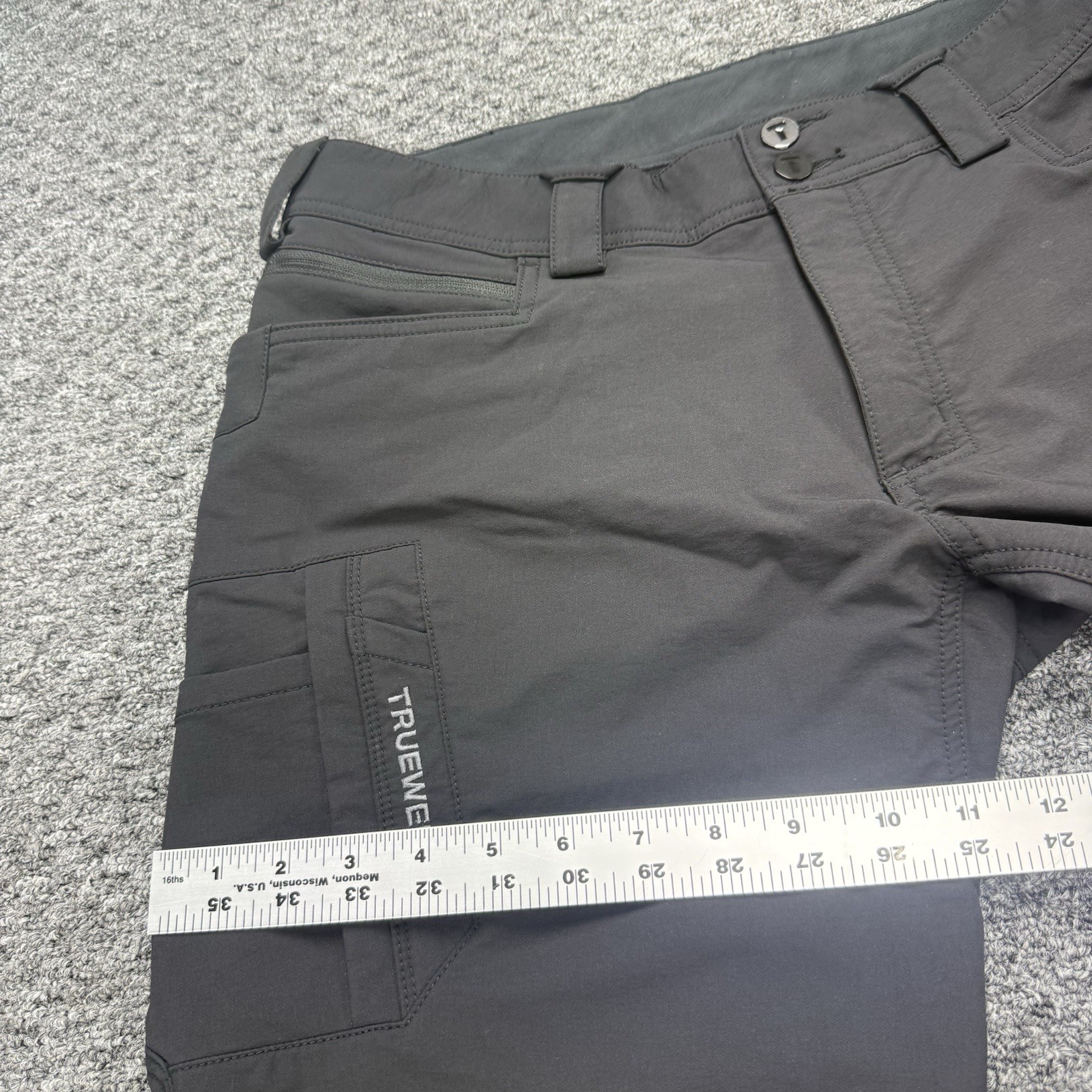 Truewerk T2 Werk Pant Mens 34×34 Black Cargo Utility Workwear EUC