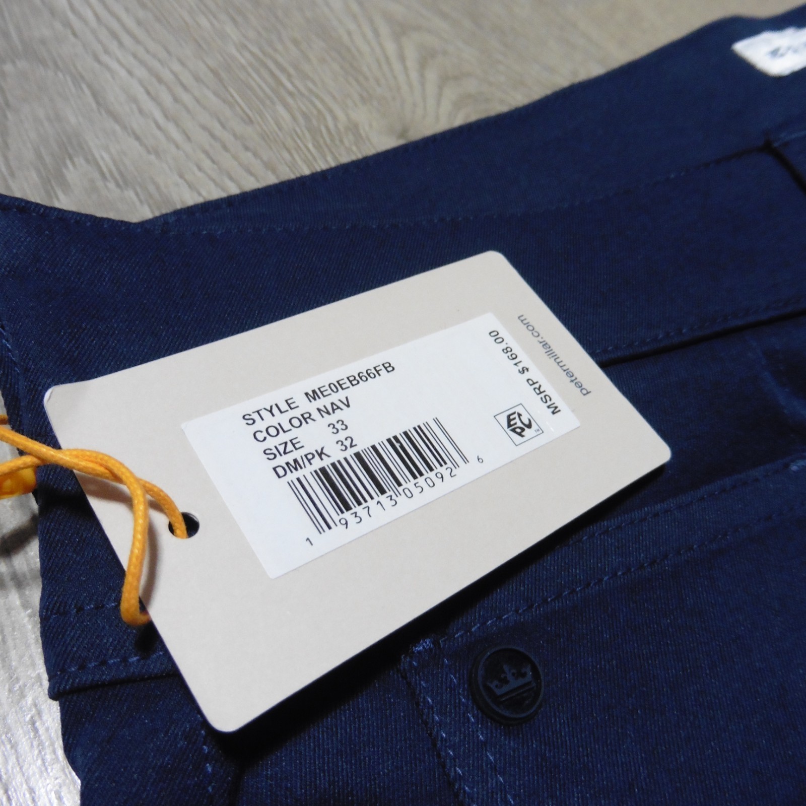 PETER MILLAR Mens 33 X 32 PANTS EB66 NAVY PERFORMANCE GOLF 5-POCKET ME0EB66FB