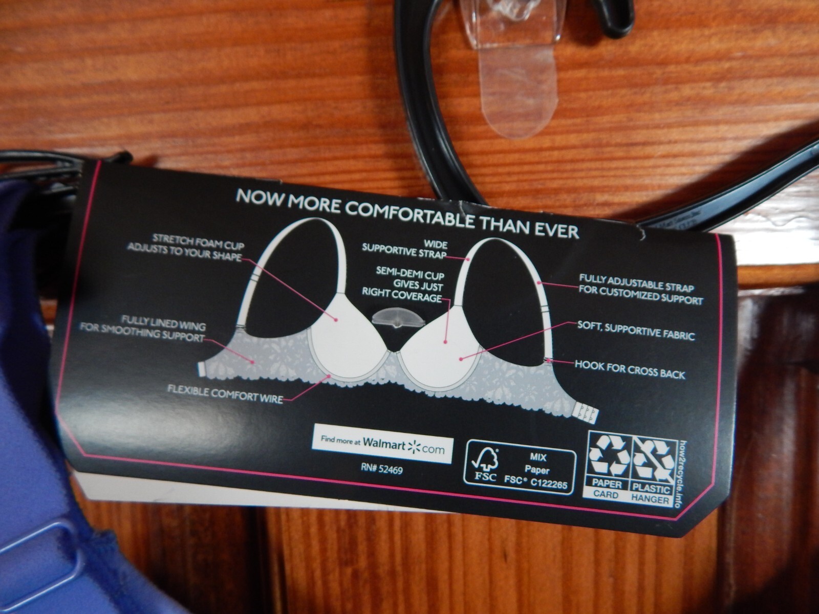NOBO BLUE T-SHIRT BRA, STRETCH CUP, FLEXABLE COMFORT WIRE, SIZE 32 D, NWT