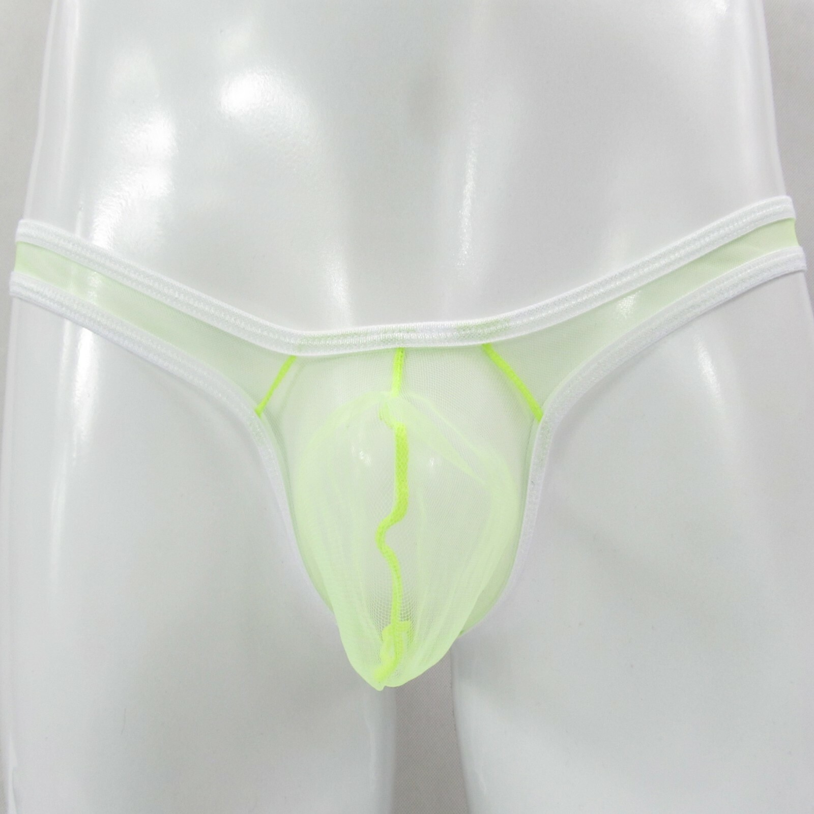 K8039 String Thong Grape Smugglers Contoured Pouch C-thru Tulle See Through