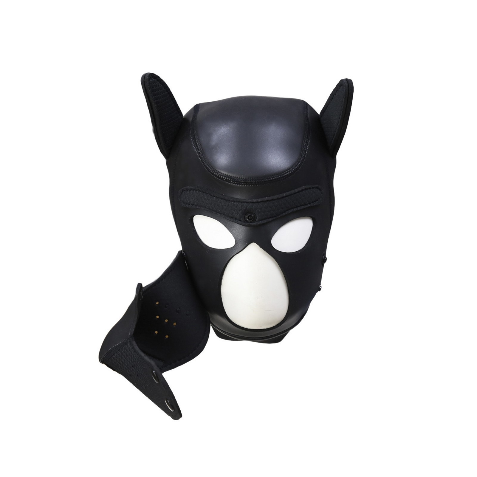 Unisex Neoprene Full Head Muzzle Detachable Puppy Hood Mask Cosplay Costumes