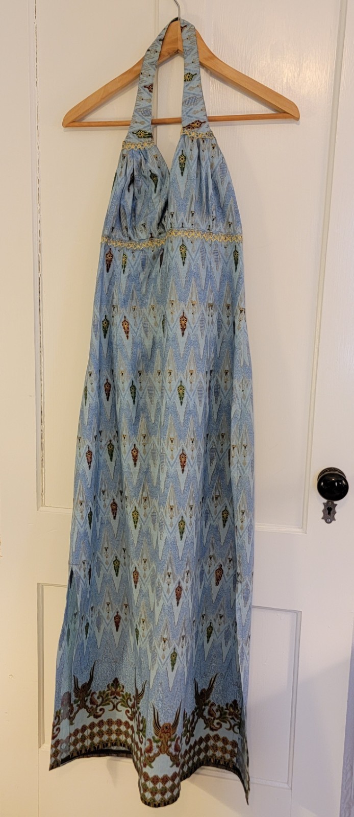 Handcrafted Regal Summer Halter Dress – Size 4