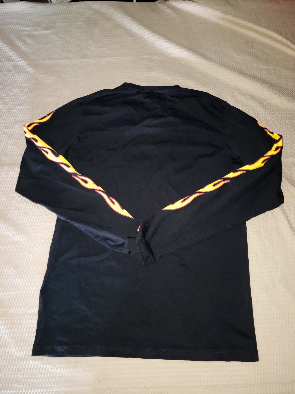 Prozis Men’s Hot Rod Long Sleeve Flame Graphic T-Shirt Tee Black Size Large