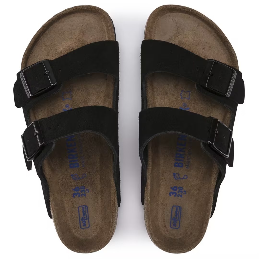 Birkenstock Arizona Soft Footbed Sandals Taupe Suede Leather Shoes EU37-45