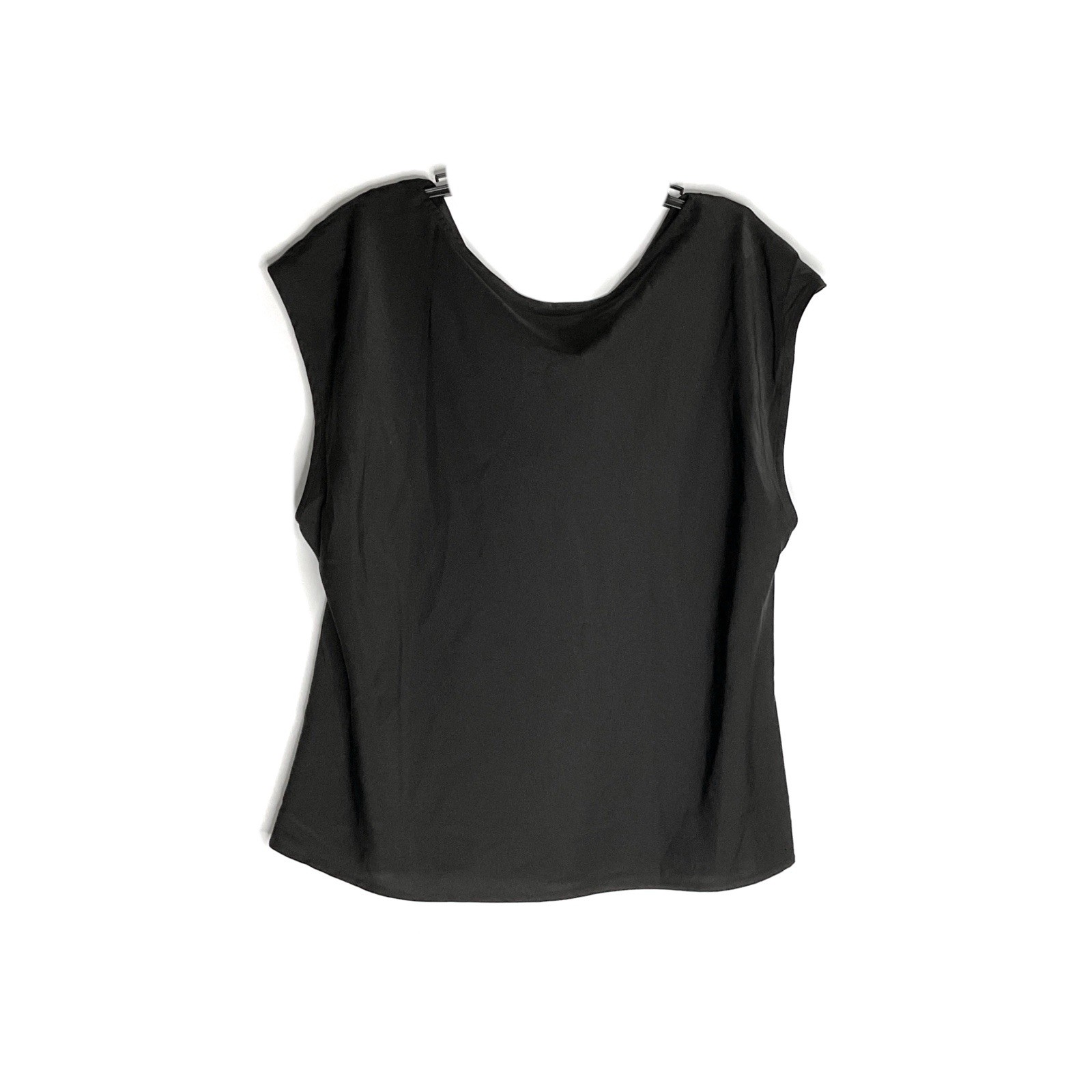 Banana Republic Women’s Black Solid Cowl Neck Cap Sleeve Pullover Blouse XL