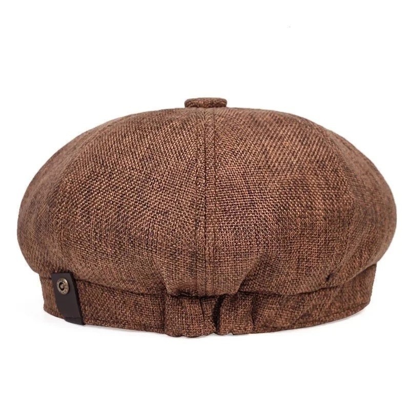 Newsboy Hat Flat Cap Driver Herringbone Tweed Plain Wool Baker Boy Classic Golf