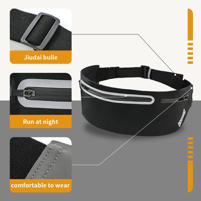 Waterproof Sport Runner Waist Bum Bag Running Jogging Belt Pouch Zip Fanny Pack