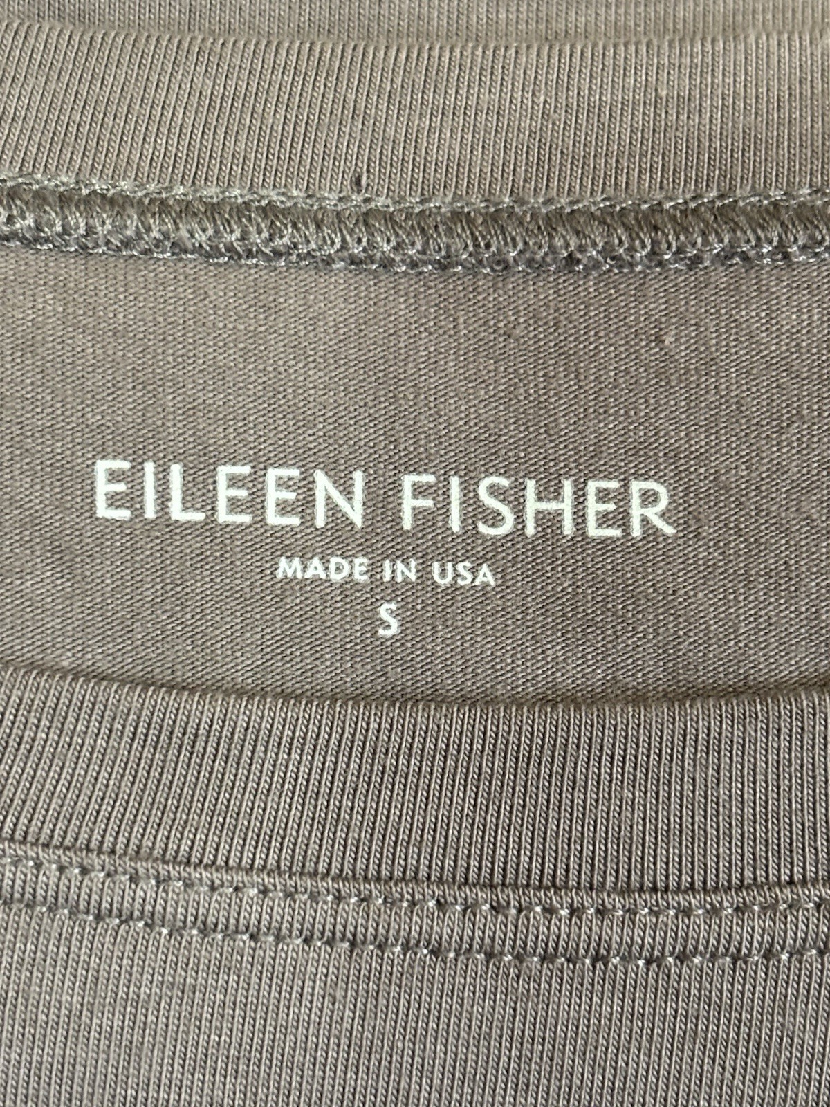 Eileen Fisher Minimalist Taupe Stretch Dress ♻️ Organic Cotton | Small
