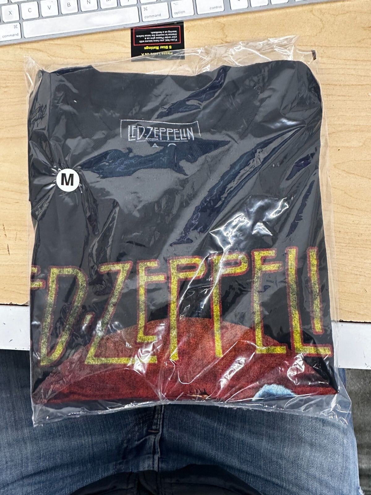 LED ZEPPELIN MENS 1975 US TOUR T SHIRT ORIGINAL AND AUTHENTIC LICENSE SHIRT NEW