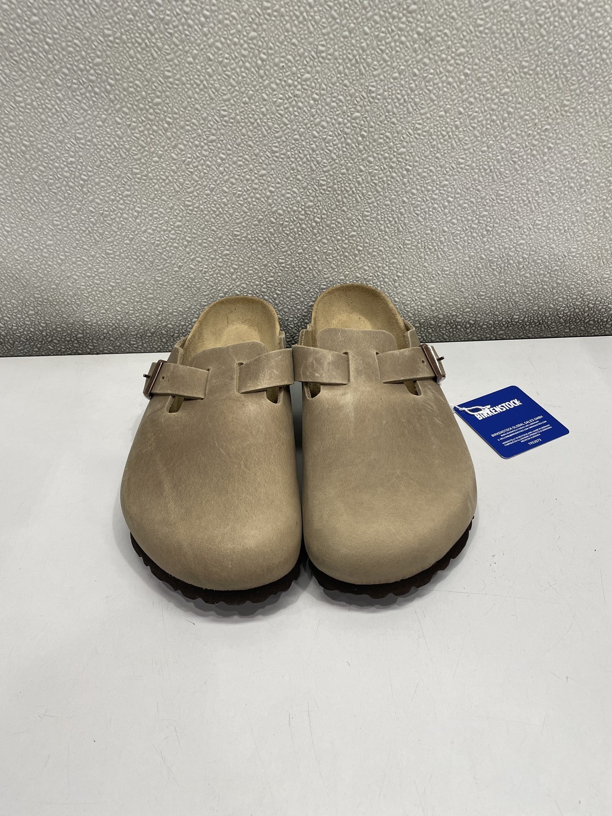 Birkenstock Boston Oiled Leather Clog Unisex W8, M6 In Tobacco Brown