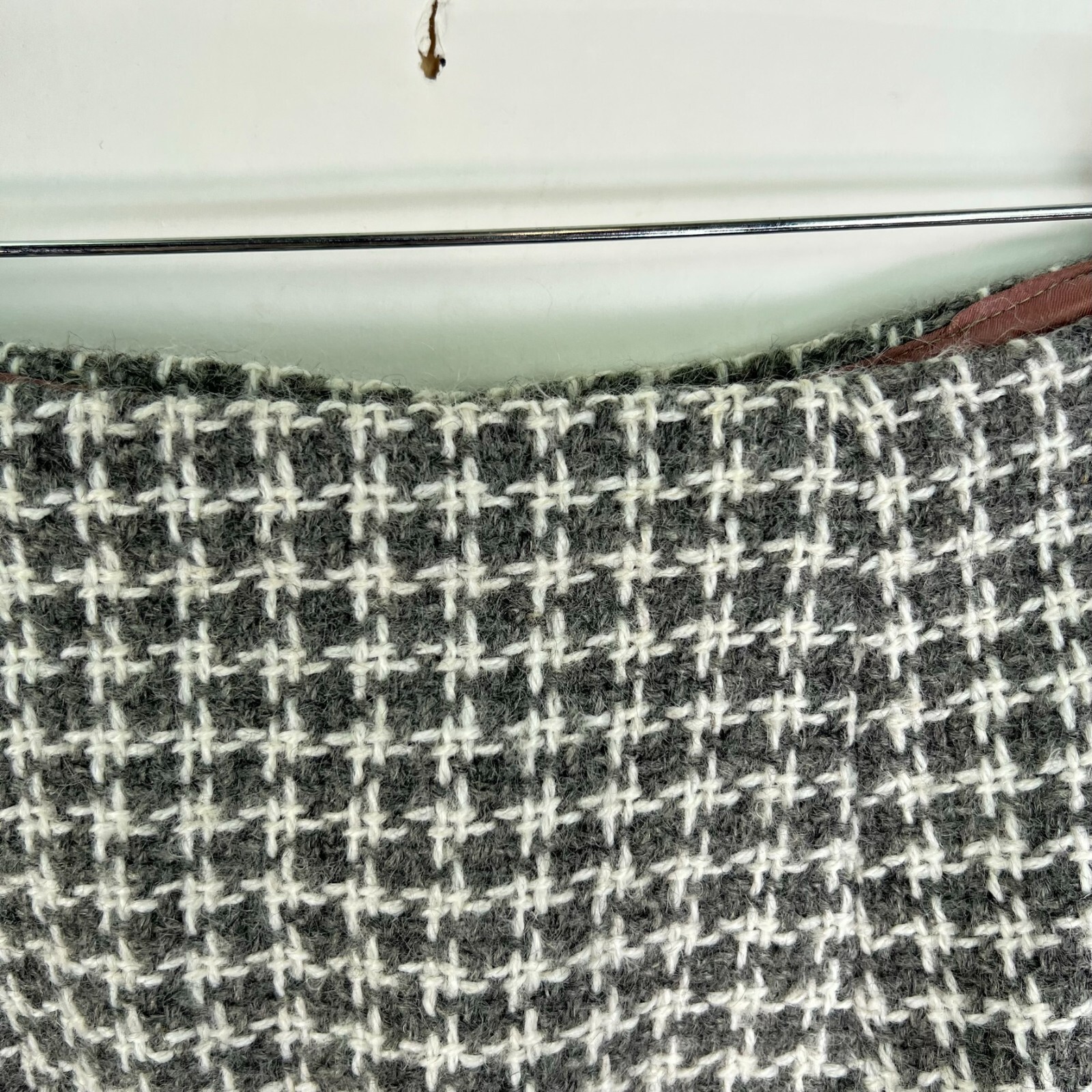 Dalton Houndstooth Wool Skirt Women’s Skirt M Black White Fully Lined Side Zipp