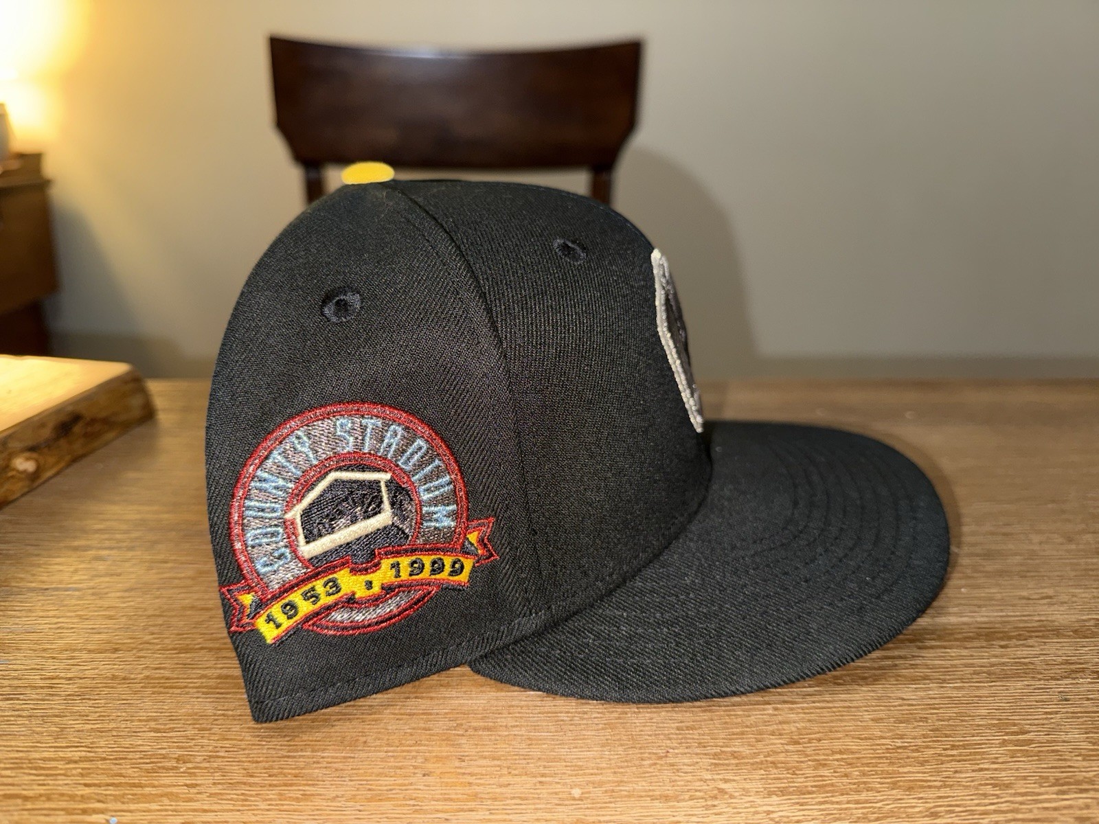 New Era 59FIFTY Fitted Baseball Cap Flat Bill Black/Gray Size 7 1/8 Brewers