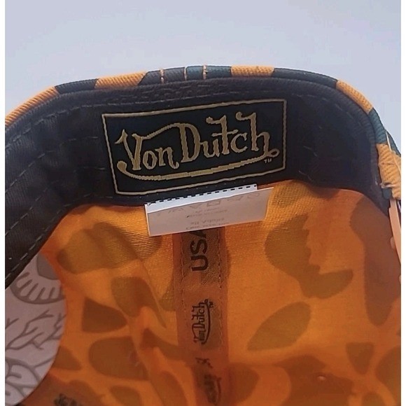 NWT Von Dutch Hat Orange Camo Trucker Embroidered Snapback Cap