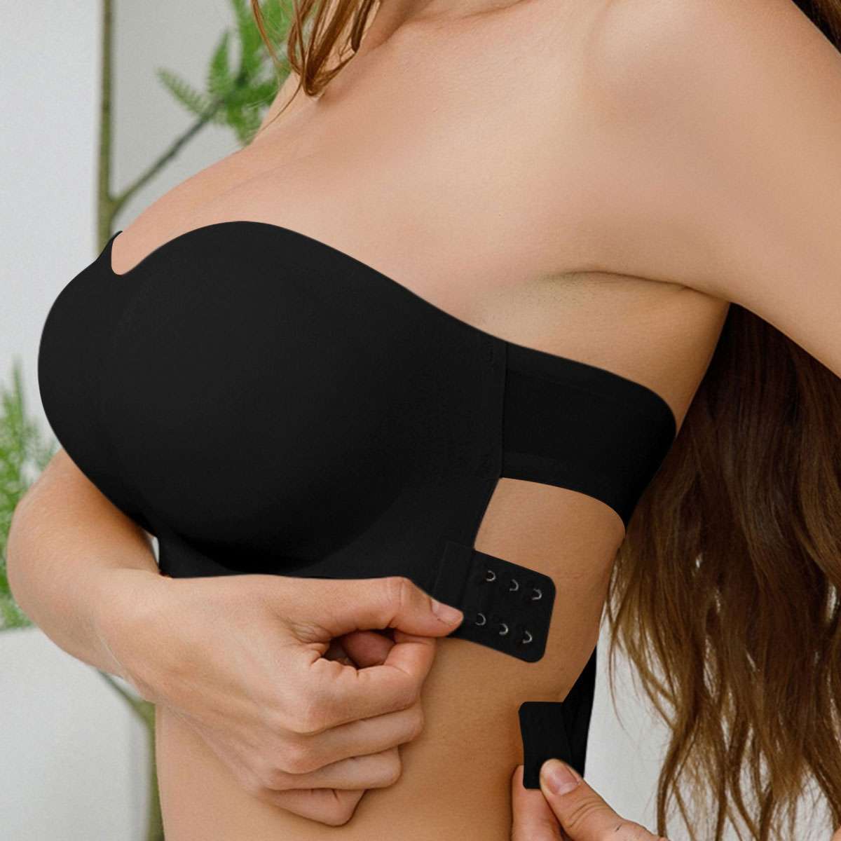 Women Strapless Padded Bra Tube Top Seamless Bandeau Bralette Stretch Underwear