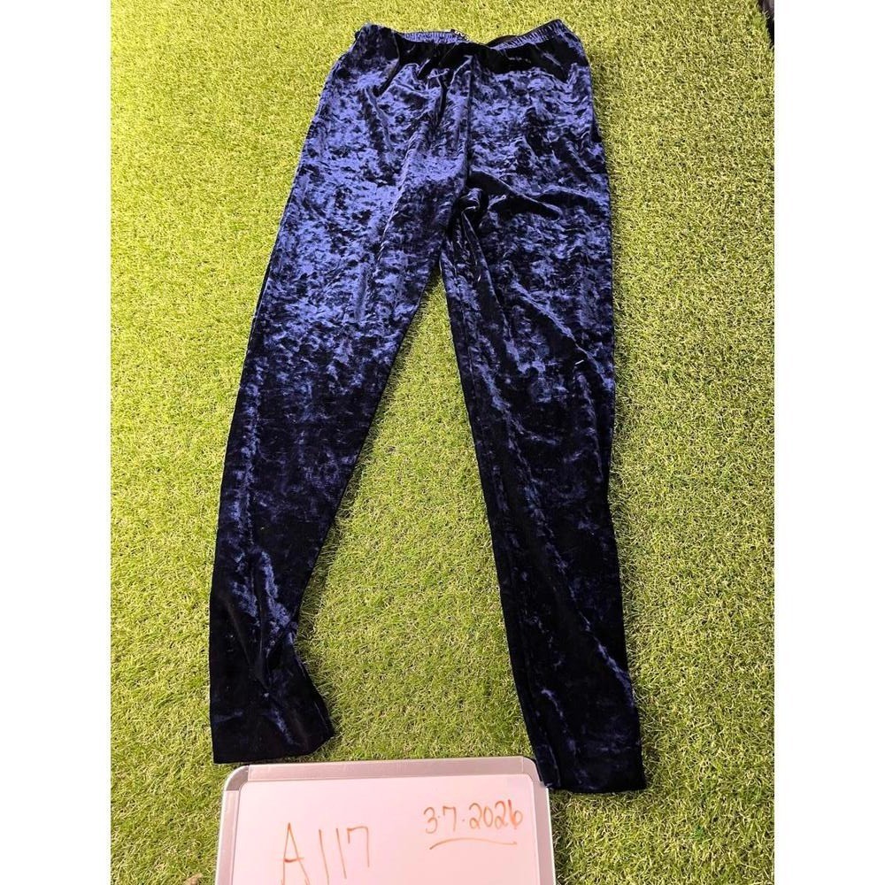 Vintage 90s Y2k Crushed Velvet Womens M Medium leggings