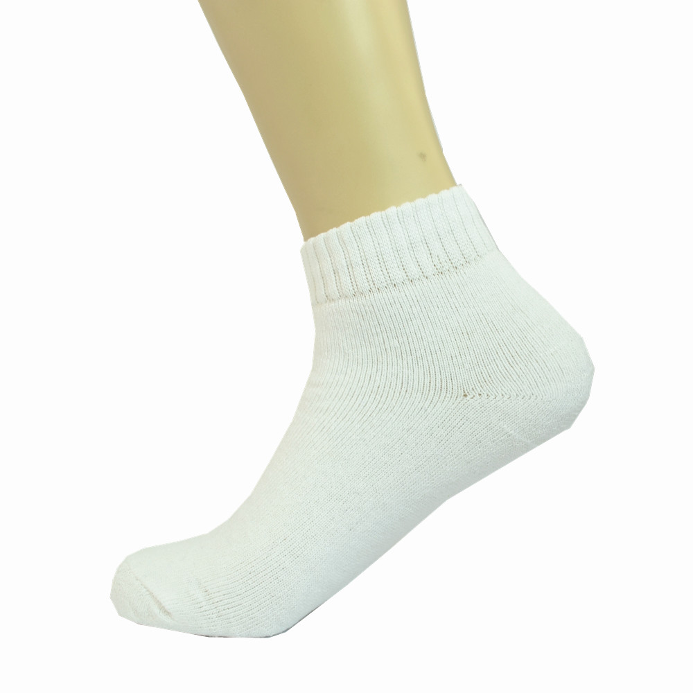 White 6 Pairs Mens Ankle Quarter Crew Sports Socks Cotton Low Cut Size 10-13