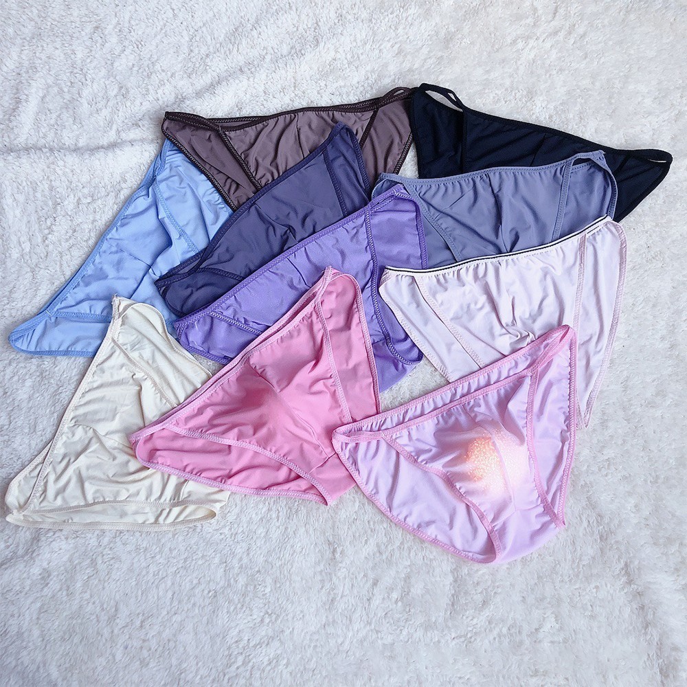 Bikini Underpant Breathable Ice Silk Machine Washable Men Sheer Stretch