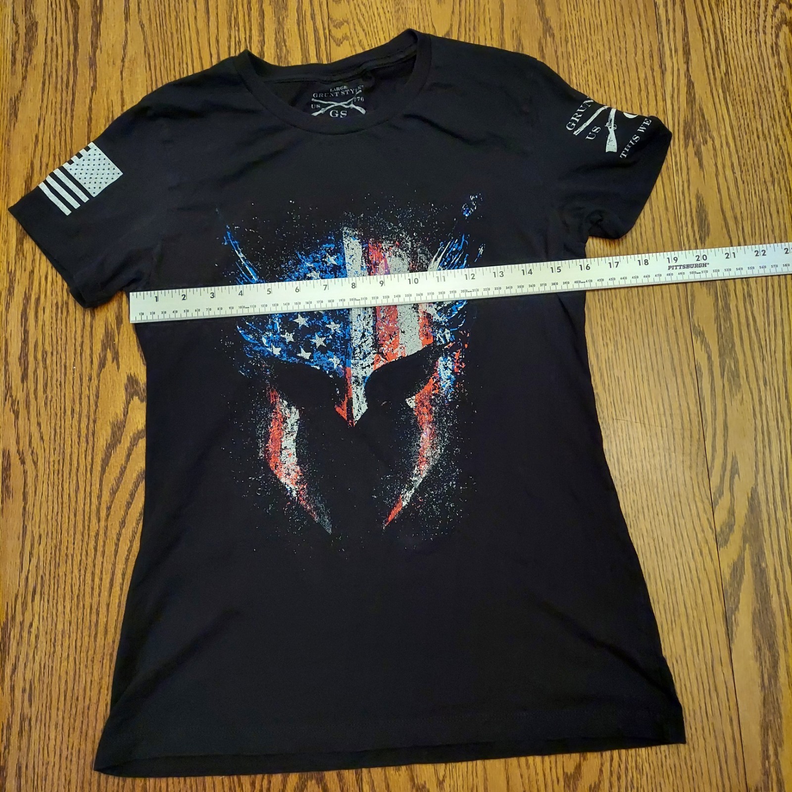 Large Grunt Style Women’s American Valkyrie T-Shirt – Black