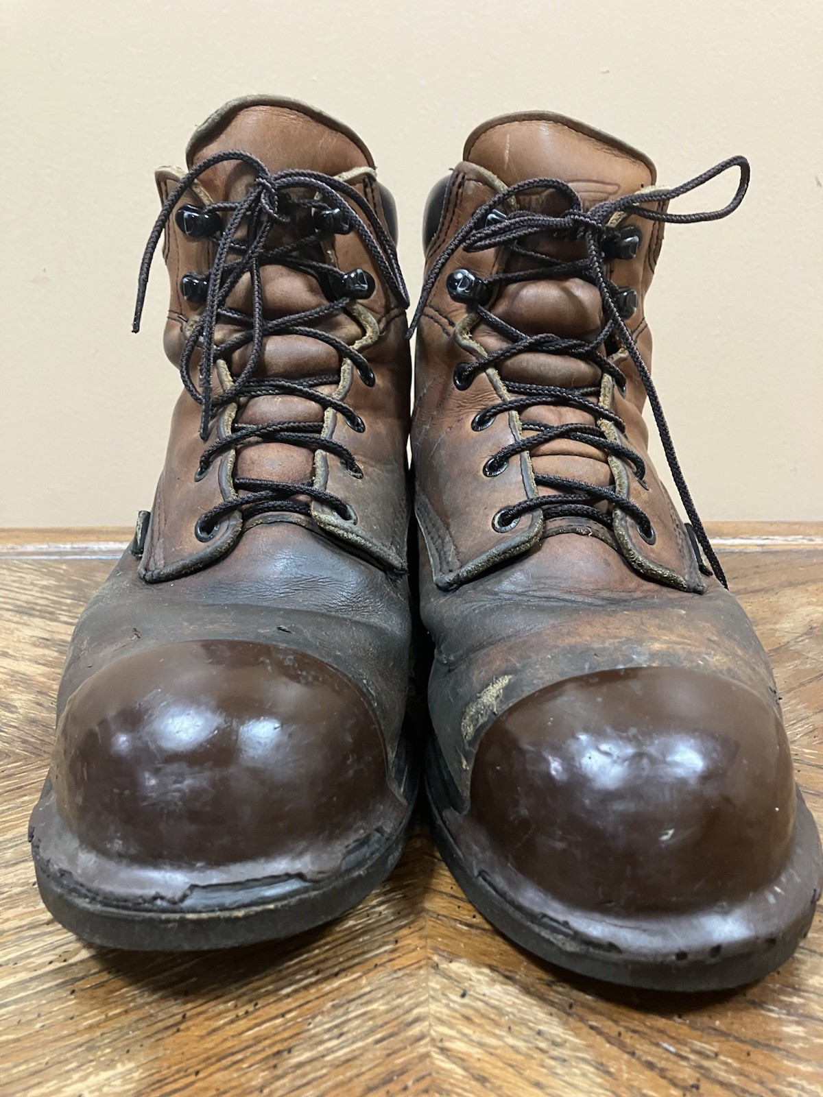 Red Wing Men’s 4425 6 Inch Work Boot Size 11.5 D USA with Tuff Toe added.