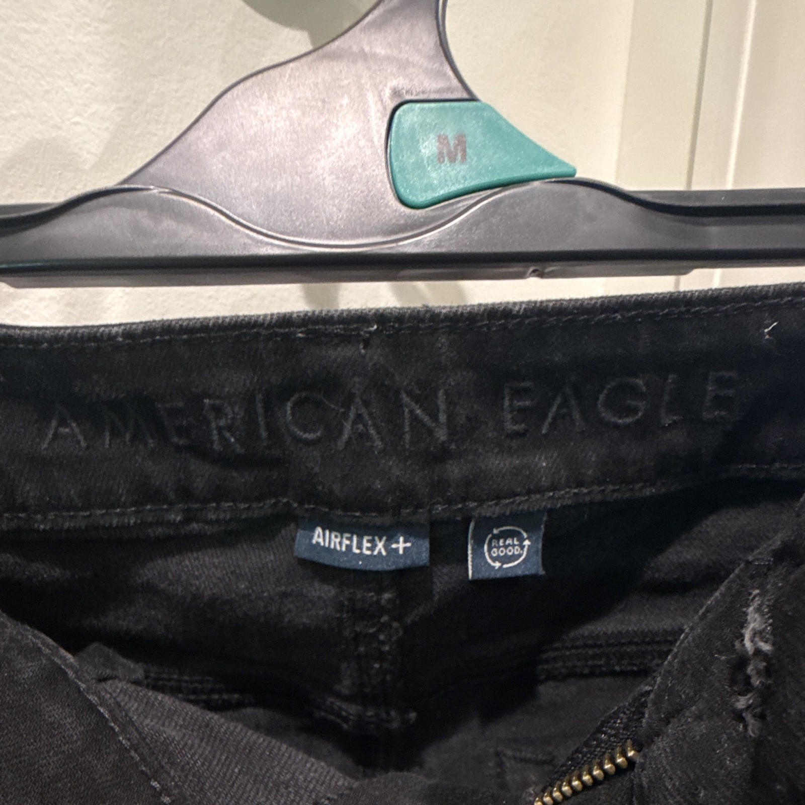 American Eagle Outfitters AirFlex+ Men’s Black Skinny Stretch Distressed Jeans