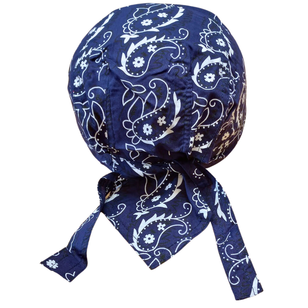 Blue Durag Skull Cap Head Wrap Biker Motorcycle Du Do Paisley Bandana Doo Rag