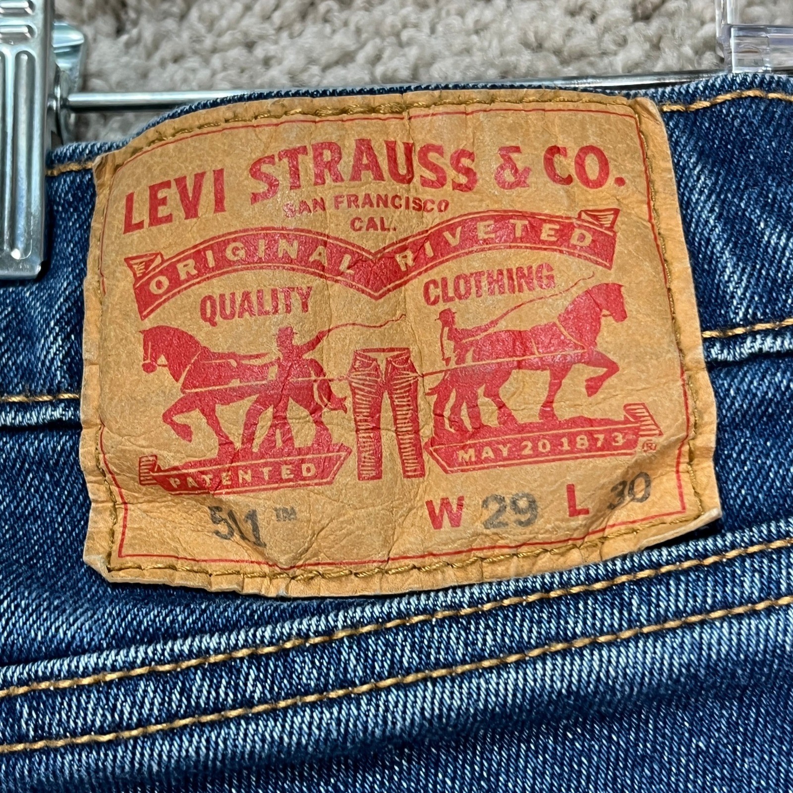 Levi’s 511 All Seasons Tech Jeans Mens 29×30 Medium Blue Denim 5 Pocket Slim Fit